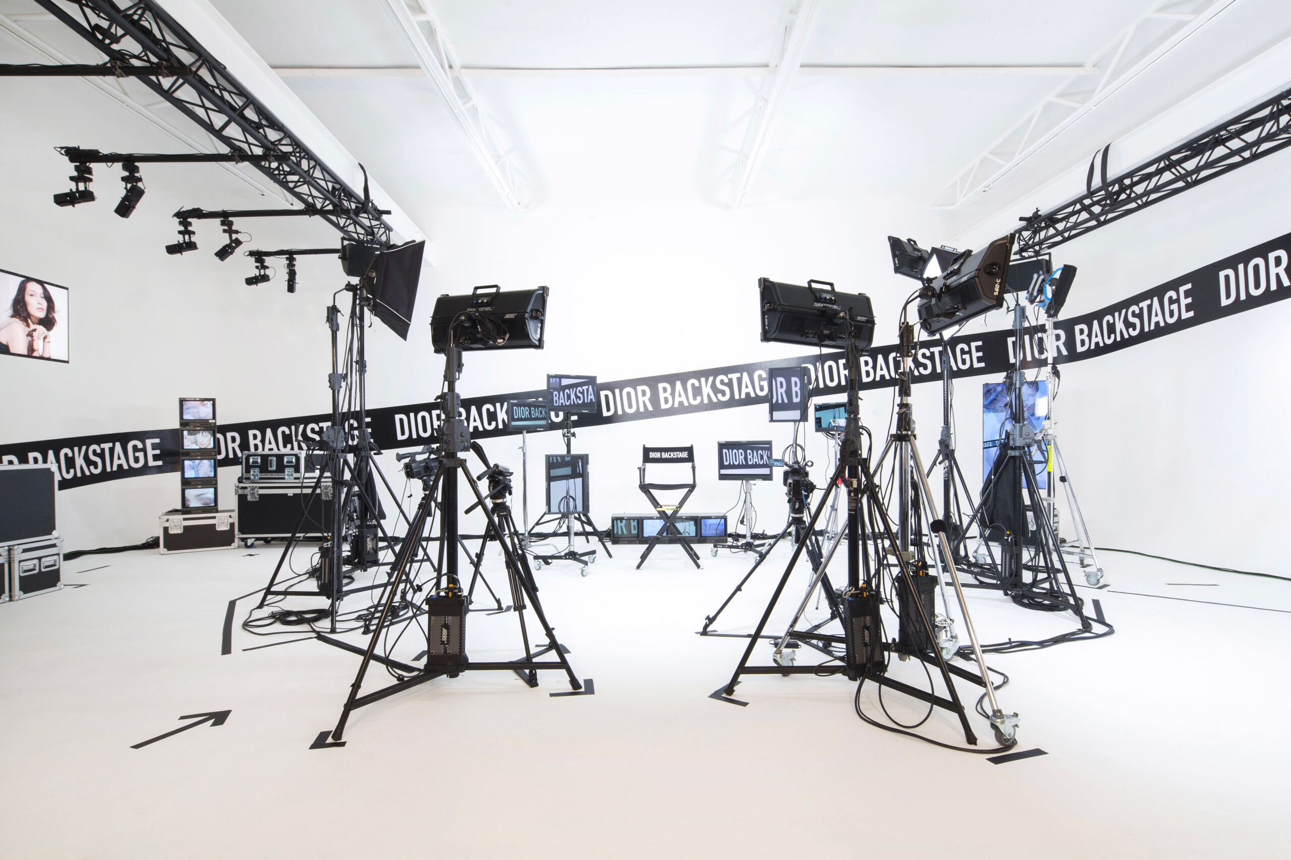 Golden Mama Scenography set up for Dior Backstage Behind the Scenes concept by Dior Beauty Makeup, touring in New York, Seoul, and London