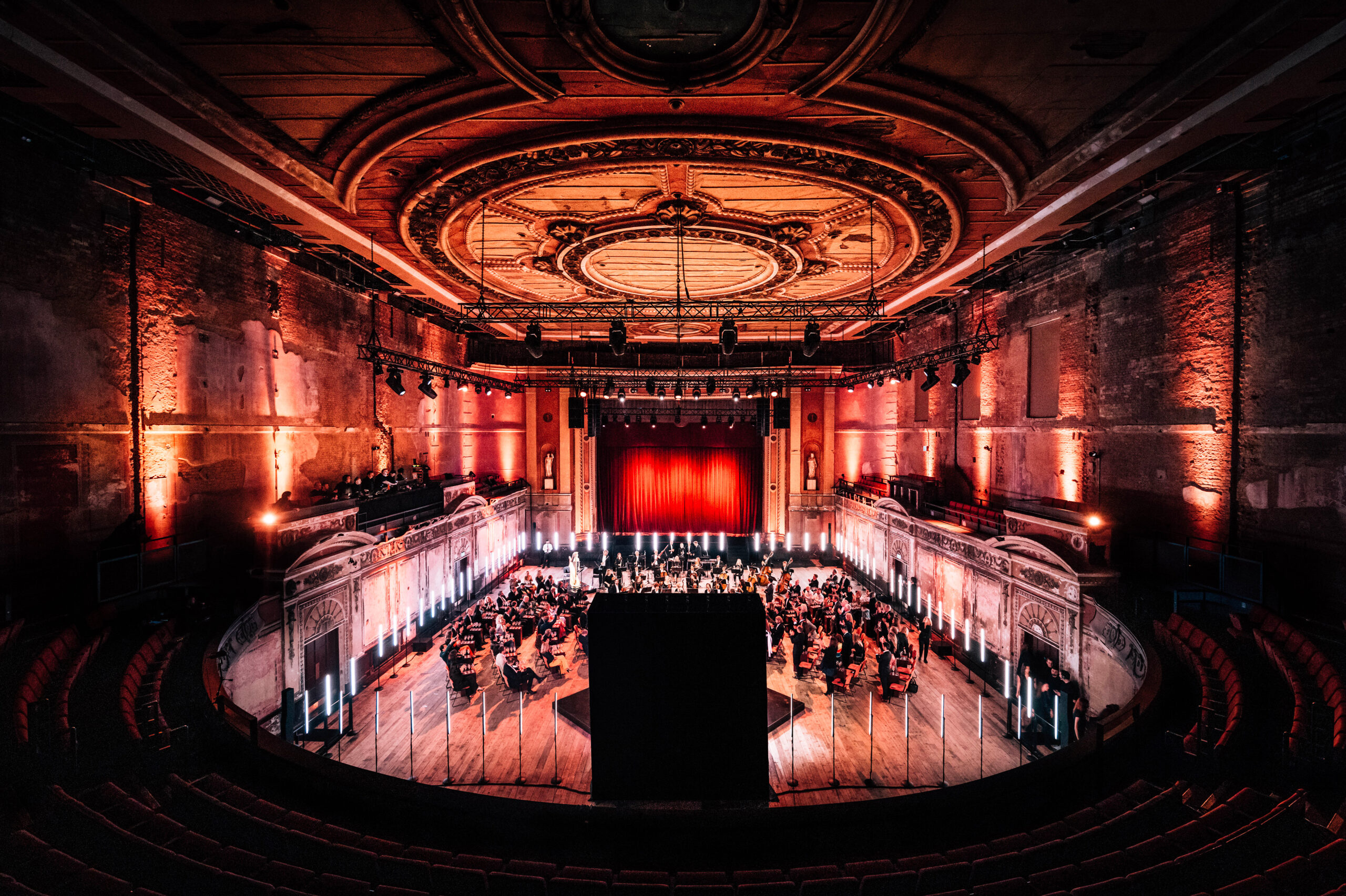Krug x Ryuichi Sakamoto orchestra during special event in Tokyo, London and New York scenographed and produced by Golden Mama
