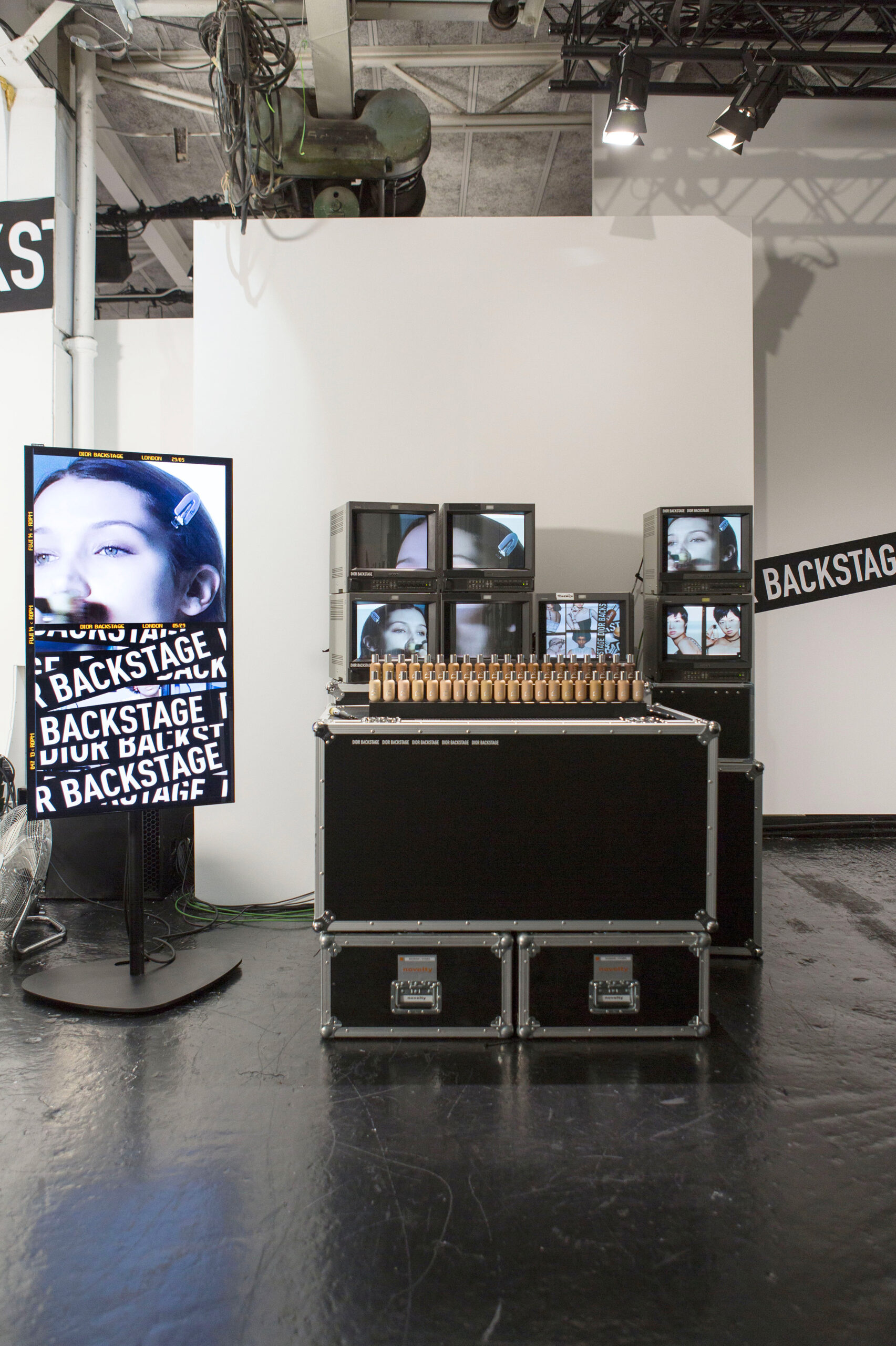 Dior Backstage scenography interior details of PR set by Golden Mama for LVMH Dior Beauty Makeup, London, NYC, Seoul