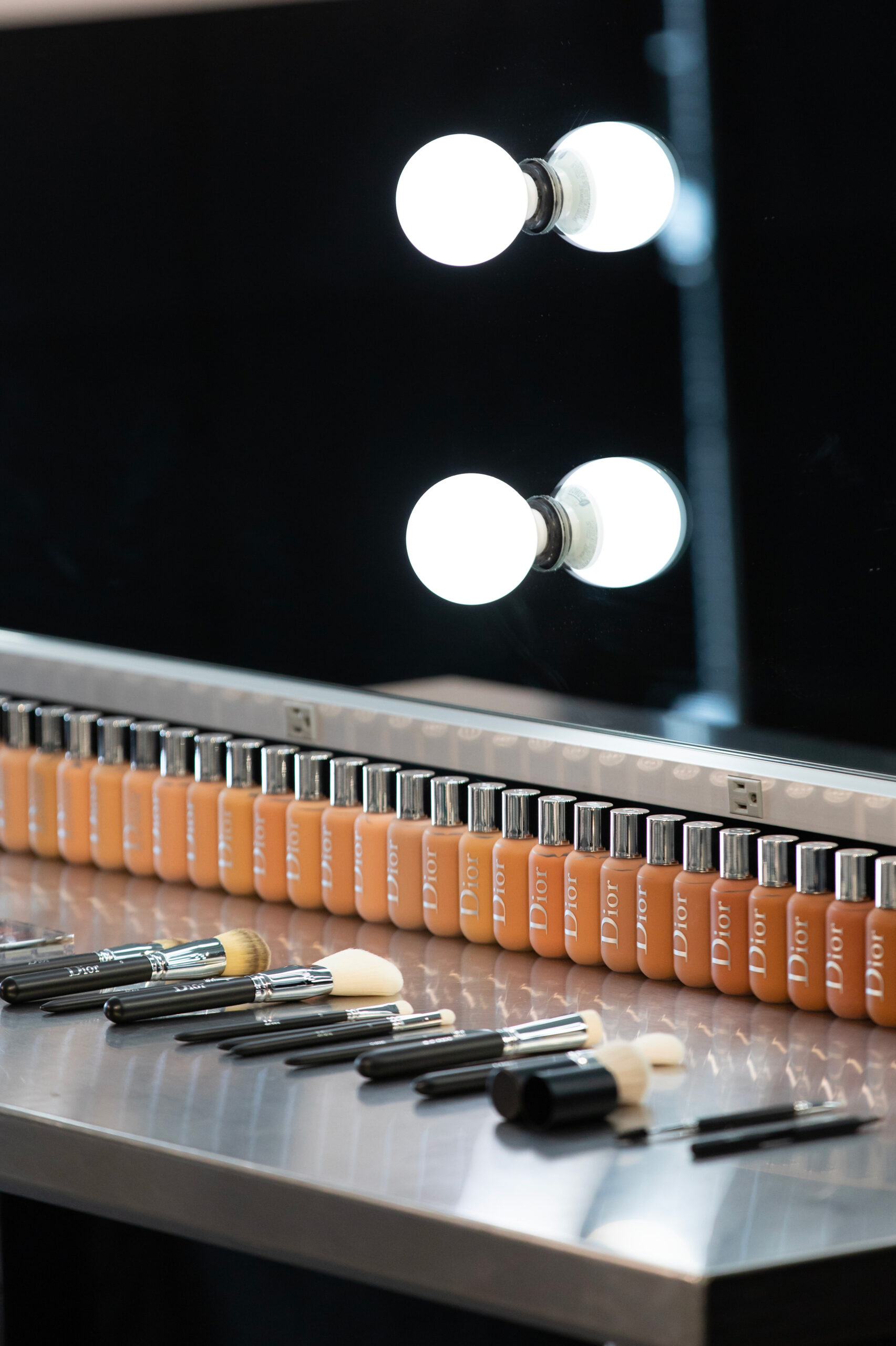 Product display of Dior Backstage Makeup for the Masterclass in London, Seoul, and New York by Golden Mama for Dior Beauty