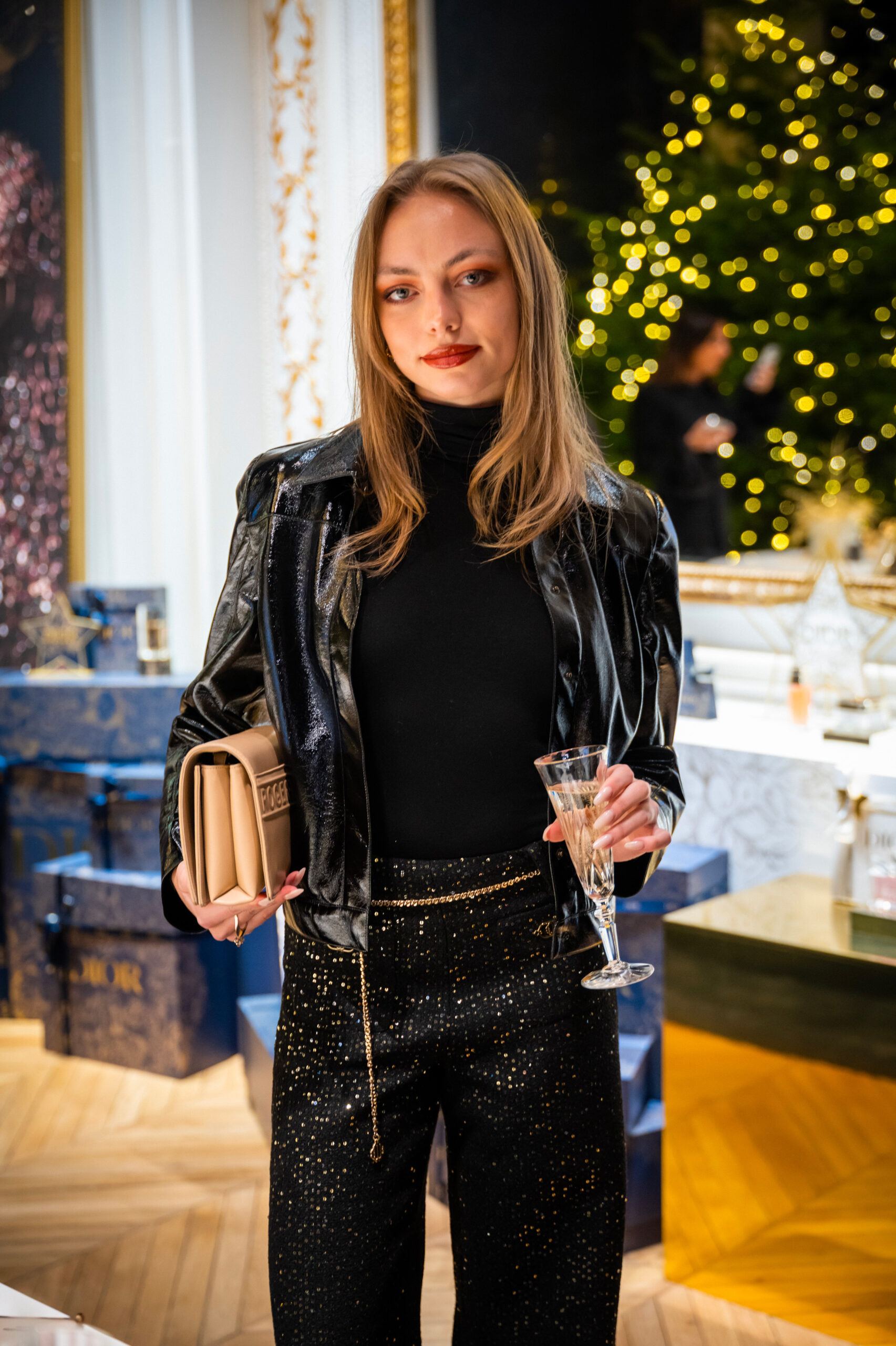 Influencer during the opening cocktail party at L'Atelier des Rêves Dior, organized by Golden Mama.	
