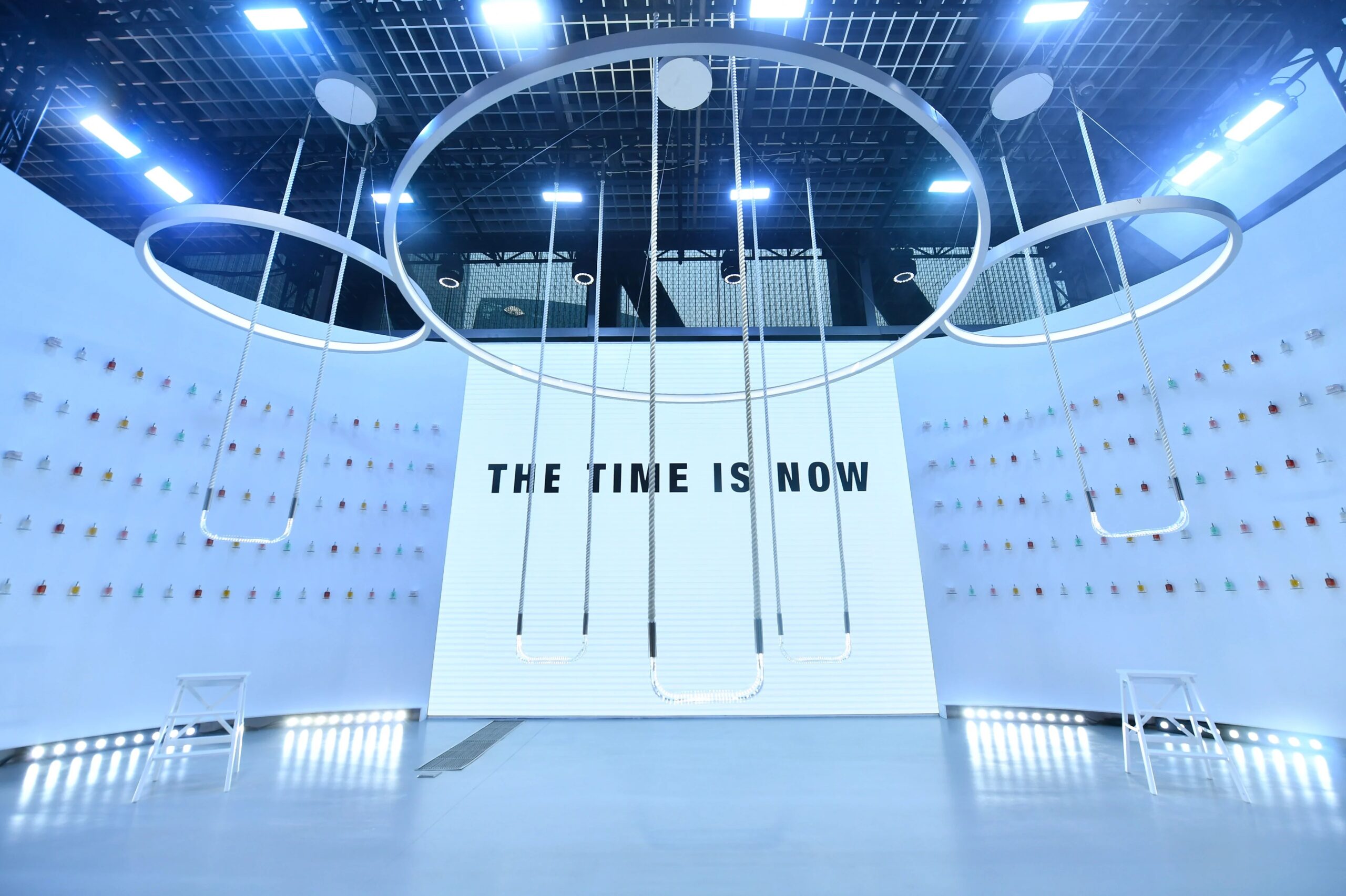 LVMH Dior Beauty Capture Youth Launch party interior set design with product display in Shanghai.